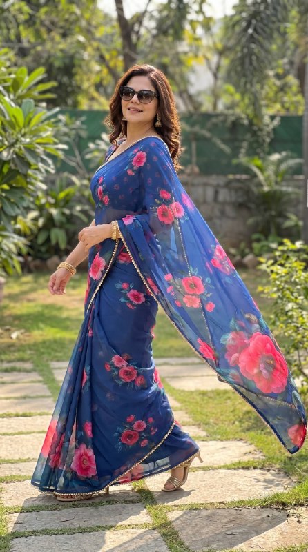 Premium designer Soft Georgette saree