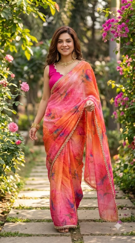 Premium designer Soft pure Georgette sarees