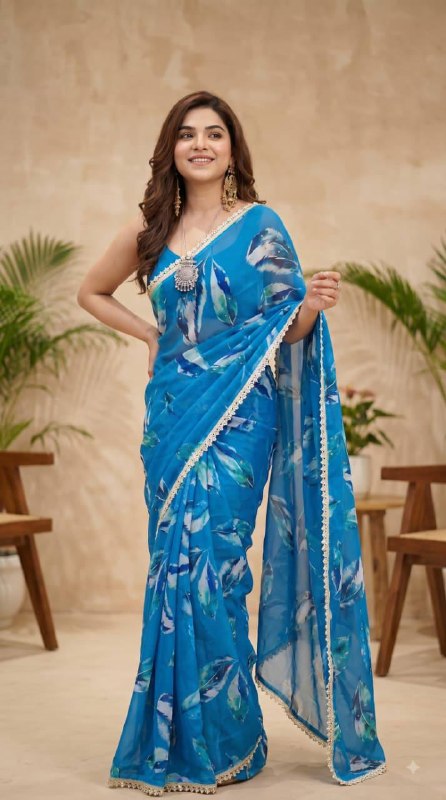 Premium designer Soft pure Georgette saree