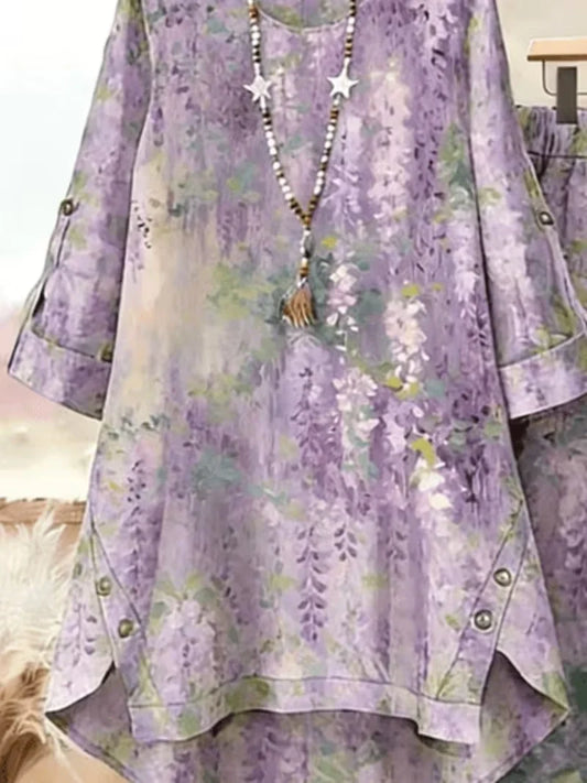 Amazing Purpule Shadow Women's Relaxed Fit Co-Ord-Set