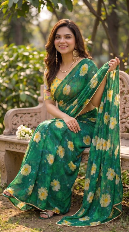 Premium designer Soft Georgette saree