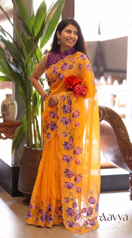 launching New Designer Soft Georgette saree