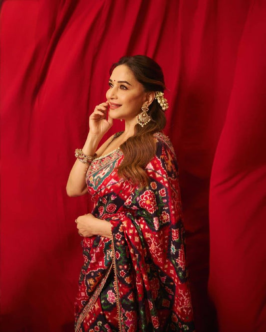 Premium designer Soft Chinon silk saree