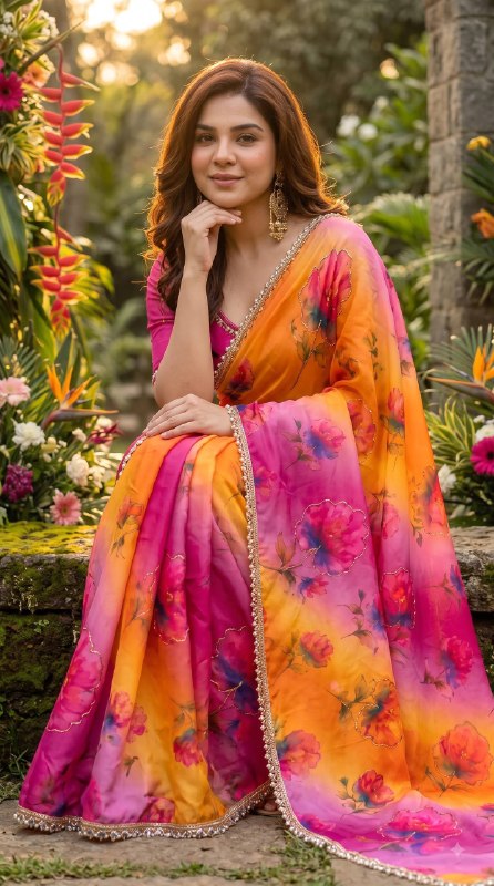 Premium designer Soft pure Georgette sarees