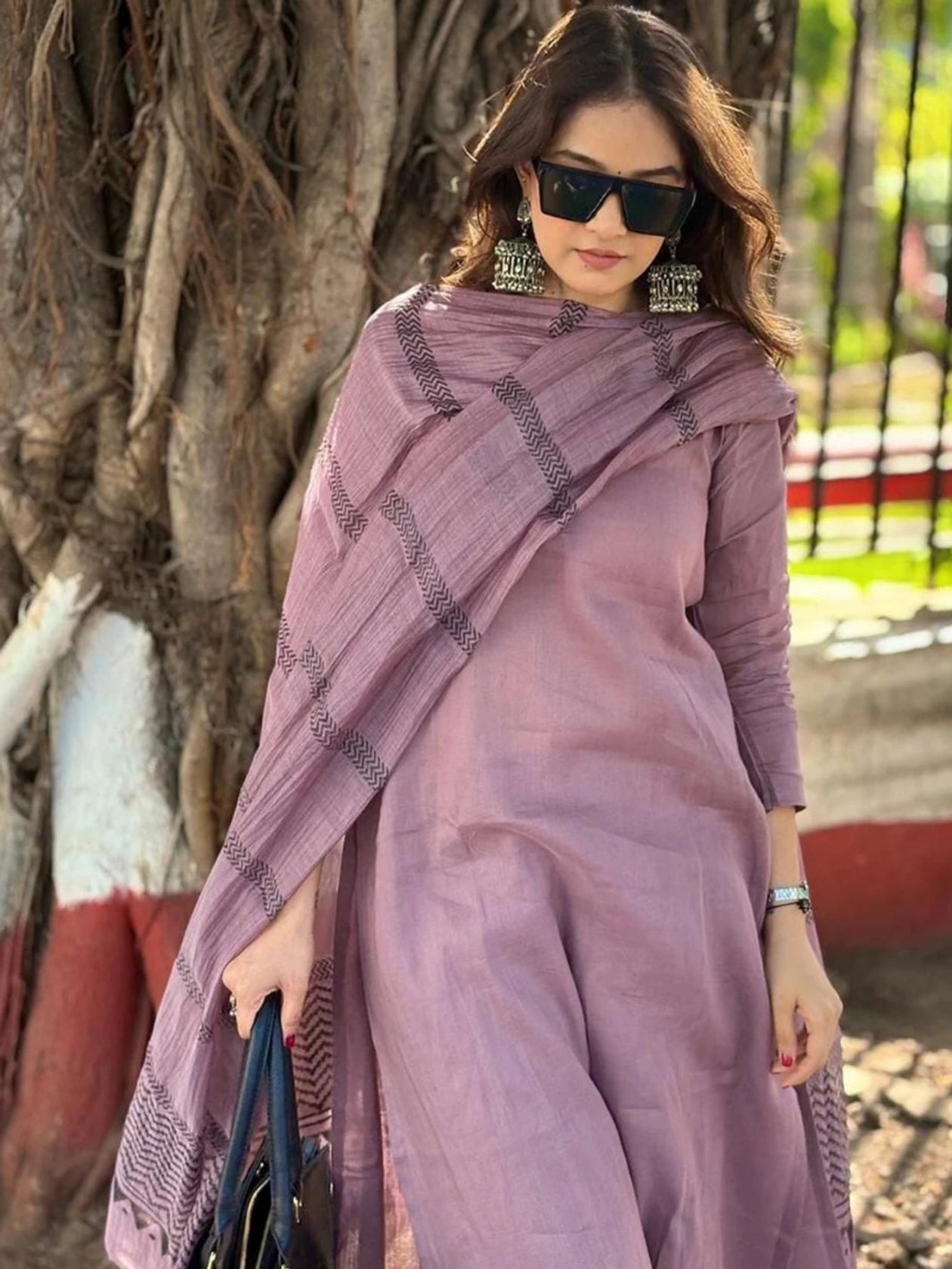 Women Polyester Kurta Pant Dupatta Set