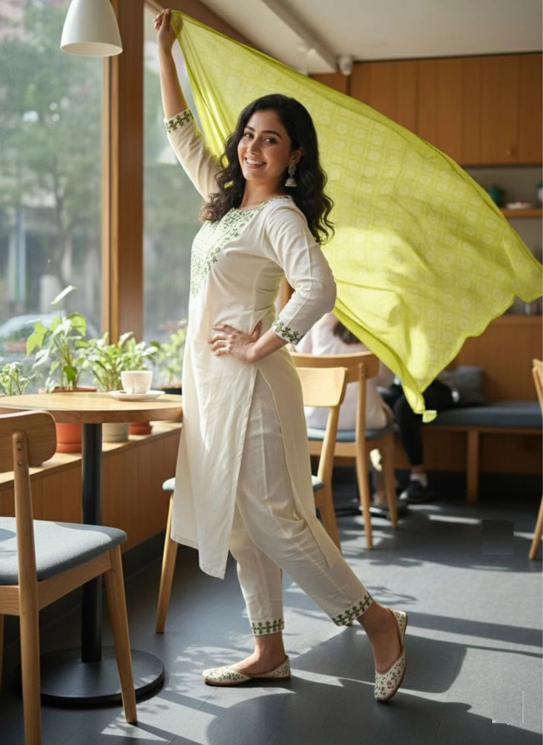 fashion Embroidered Kurta, Trouser/Pant & Dupatta Set