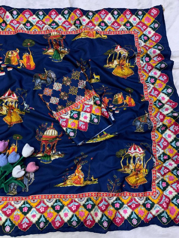 launching New Designer Soft Chinnon saree