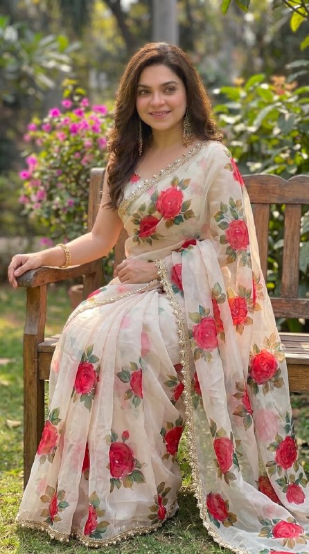 Premium designer Soft pure Georgette handwork sarees