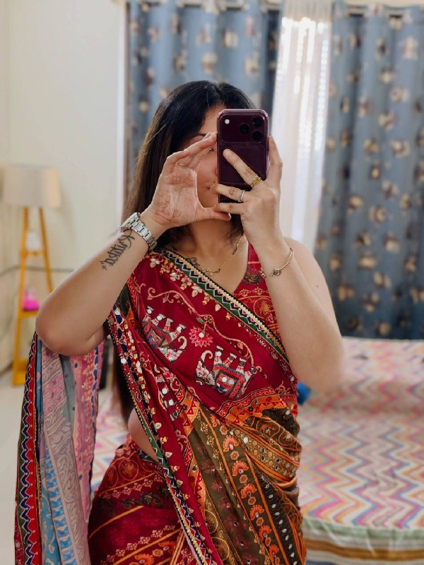 Premium designer Soft Chinnon print Saree