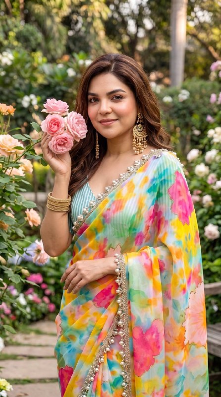 Premium designer Soft pure Georgette handwork sarees