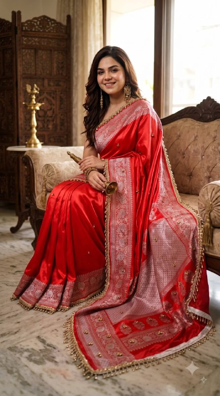 Premium designer Soft Chinnon with beautiful print Saree