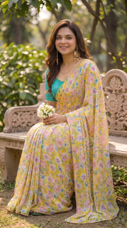 Premium designer Soft  Georgette saree