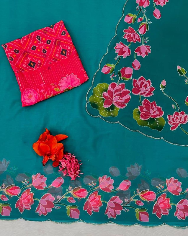 launching New Designer Soft Georgette saree