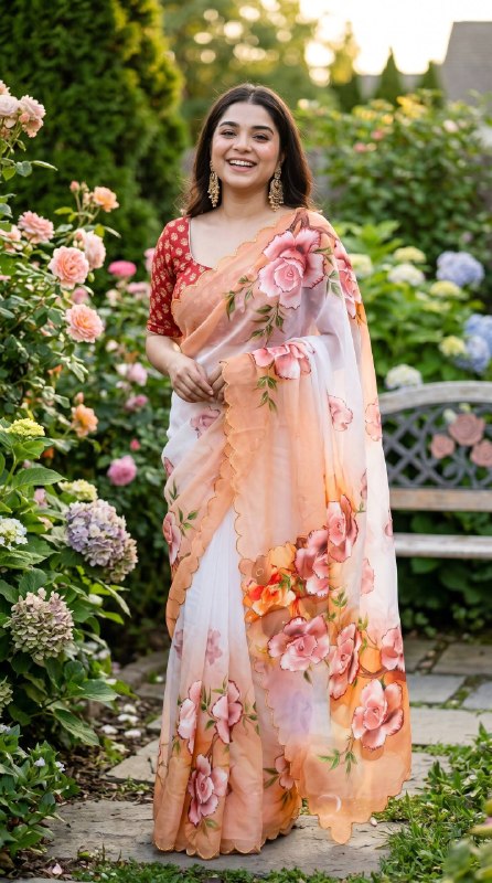 Soft pure Georgette handwork sarees