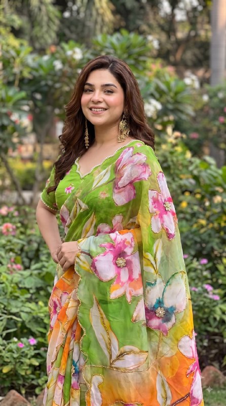 Premium designer Soft pure Georgette handwork sarees