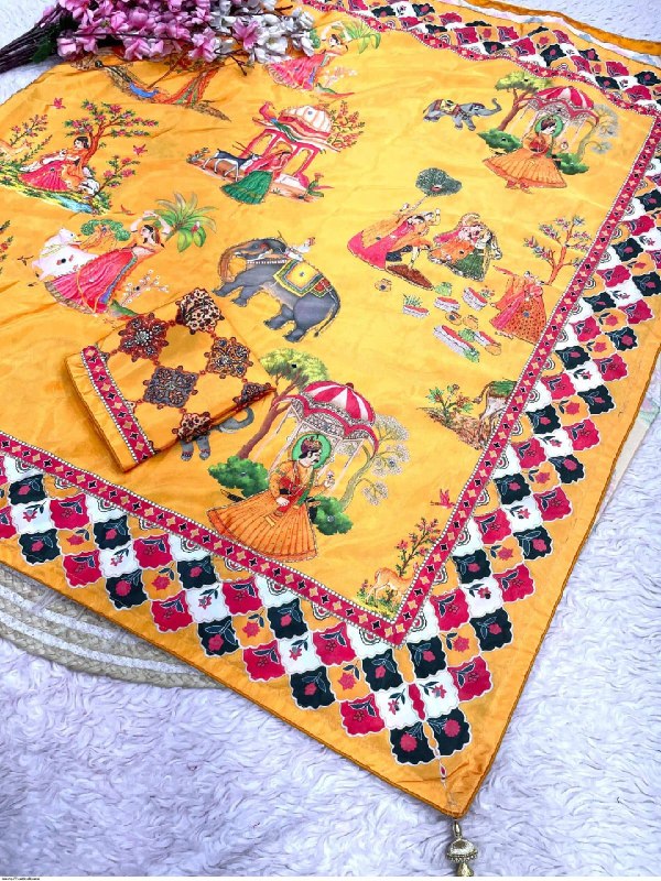 launching New Designer Soft Chinnon saree