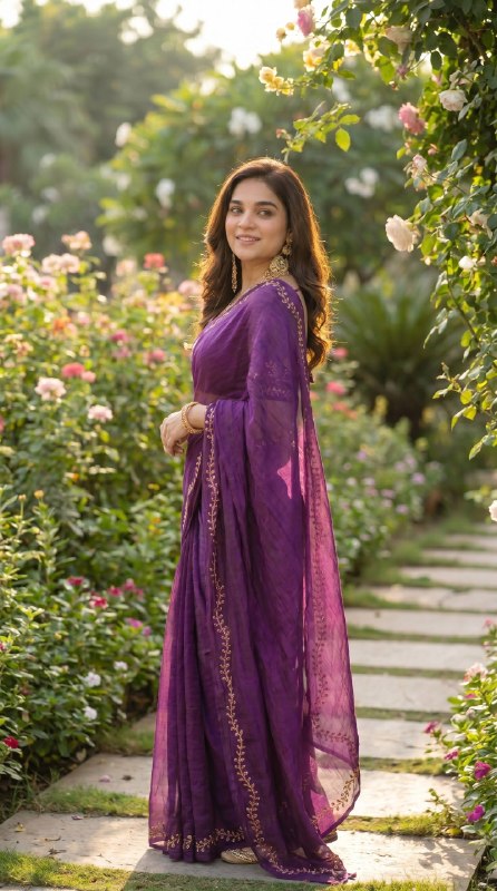 SPACE SILK BEAUTIFUL VALMOTI BORDER IN SAREE