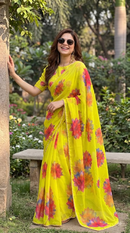 Premium designer Soft Georgette saree