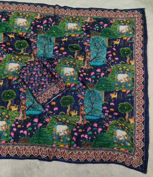 Premium designer Soft Chinon silk saree