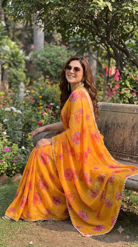 Premium designer Soft Georgette saree