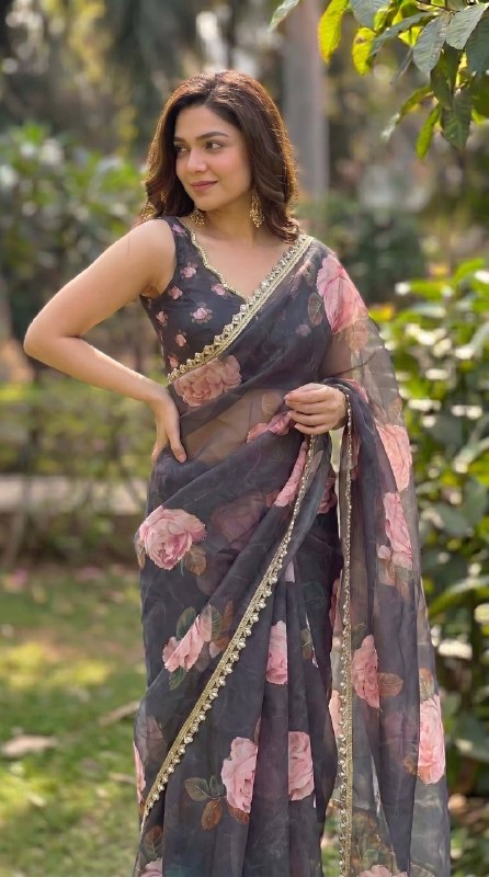 Premium designer Soft pure Georgette handwork sarees