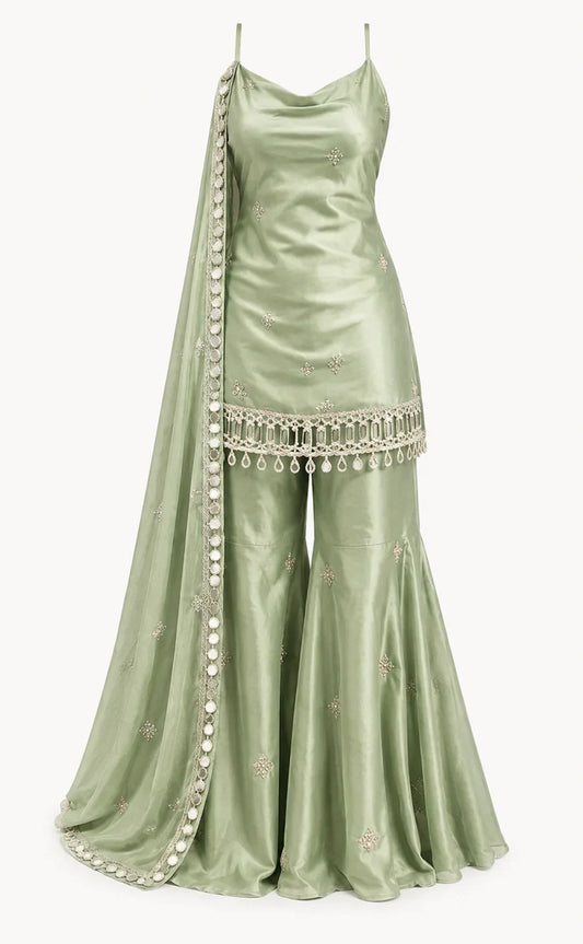 Women’s Premium Embroidered Sharara Set