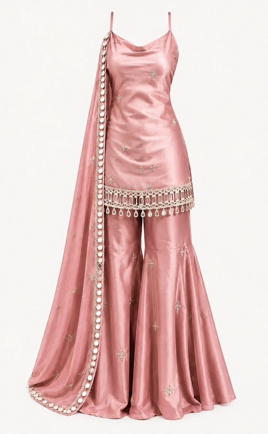 Women’s Premium Embroidered Sharara Set