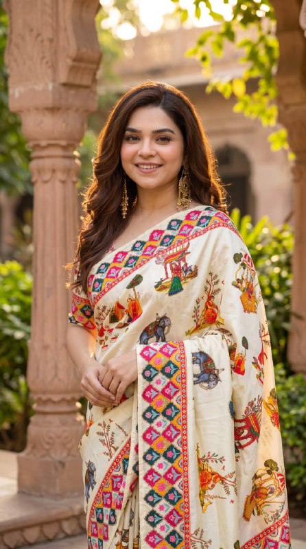 Premium designer Soft Chinon silk saree