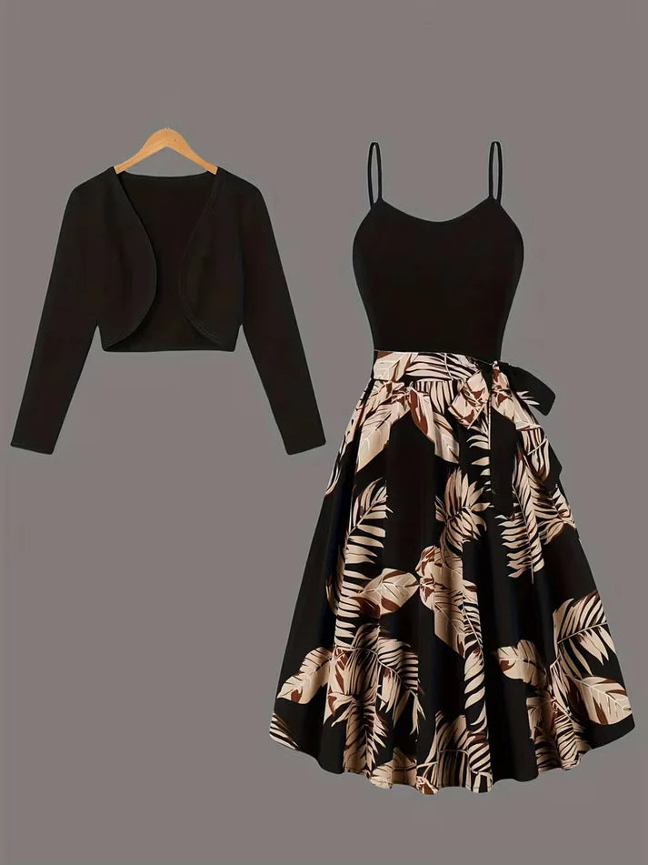 Luxe Grace Two-Piece Maxi Skirt Set