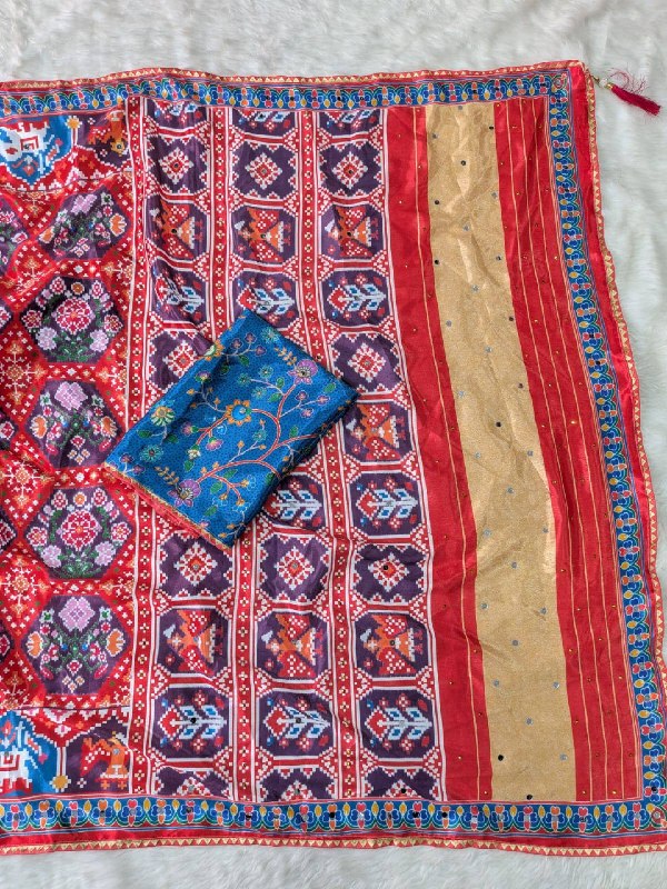 Premium designer Soft Chinon silk saree