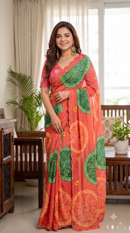 Premium designer Chiffon sarees