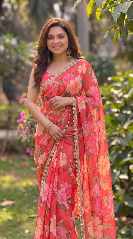 Premium designer Soft pure Georgette handwork sarees