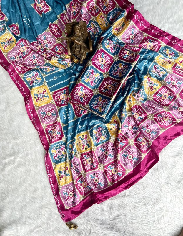 Premium designer Soft Chinon silk saree