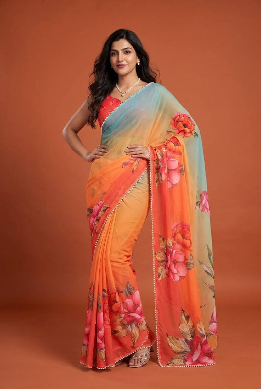 Premium designer Soft  Georgette sarees
