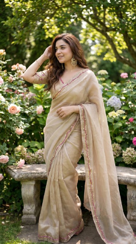 SPACE SILK BEAUTIFUL VALMOTI BORDER IN SAREE