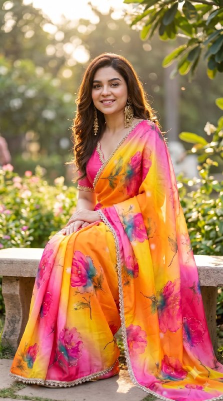 Premium designer Soft pure Georgette sarees