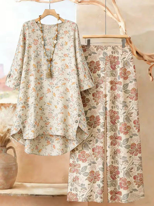 Elegant Flower  Women's Relaxed Fit Co-Ord-Set