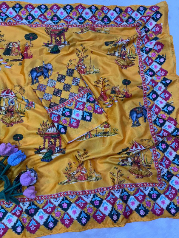 launching New Designer Soft Chinnon saree