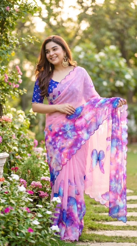 Premium Soft pure Georgette Saree