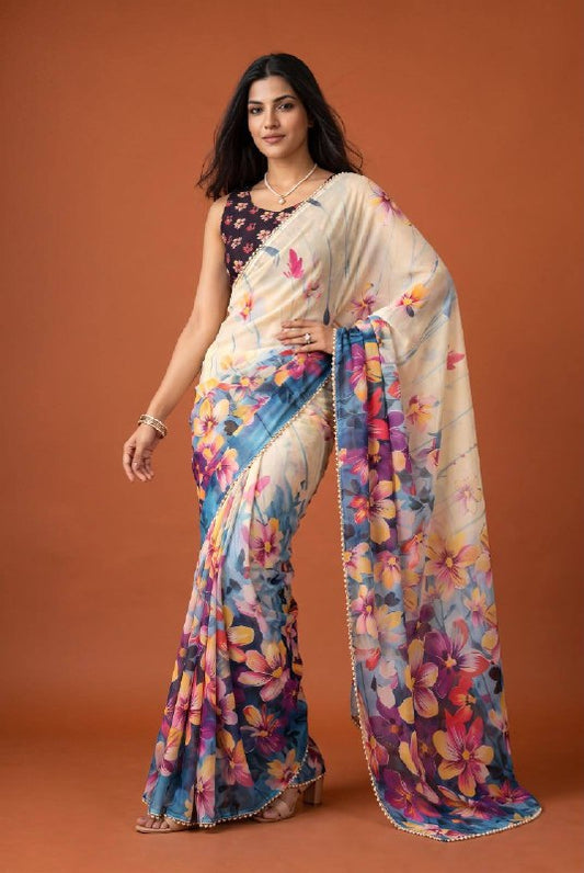 Premium designer Soft  Georgette sarees