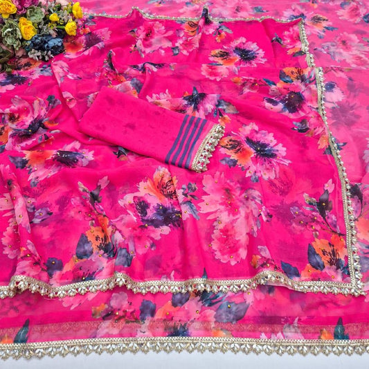 Premium designer Soft pure Georgette saree