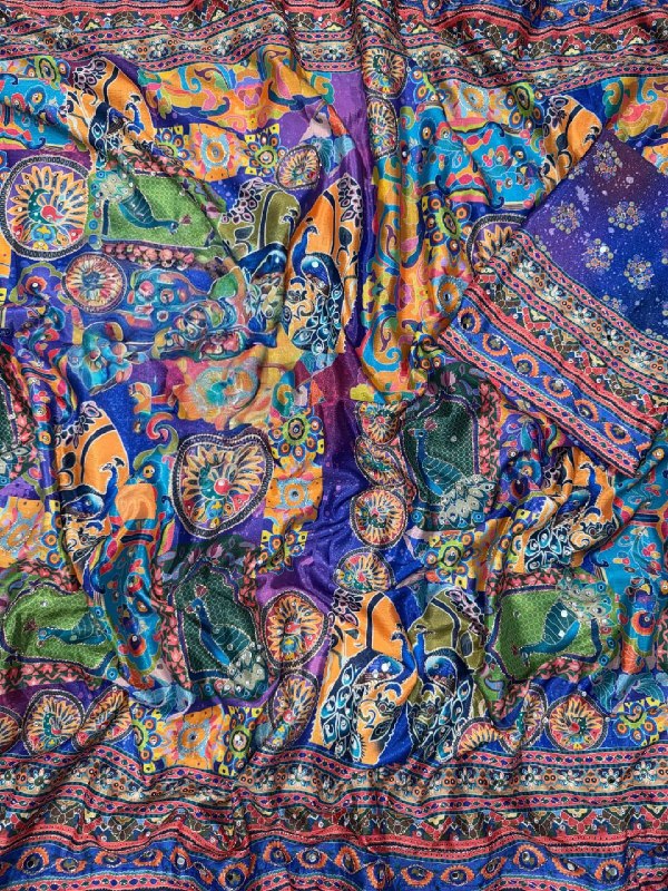 launching New Designer Soft Chinnon saree