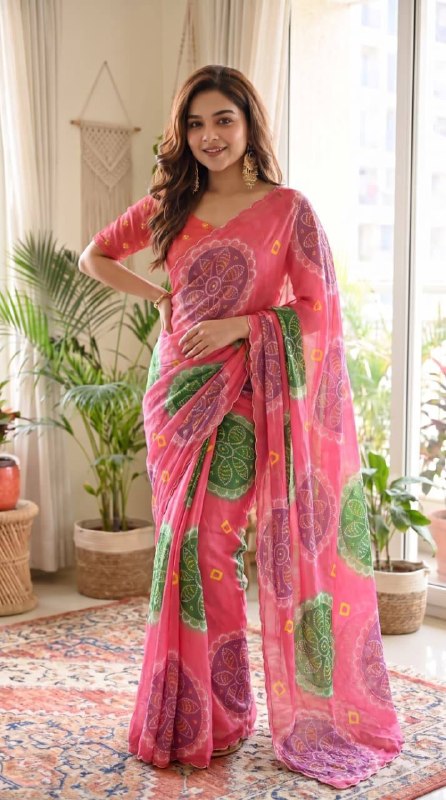 Premium designer Chiffon sarees