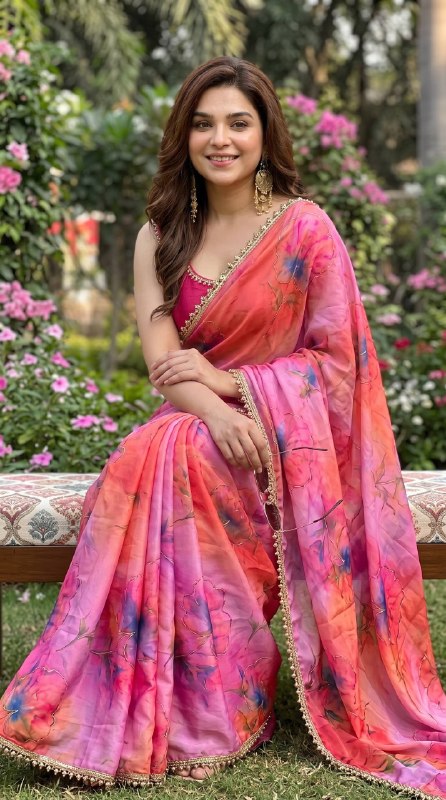 Premium designer Soft pure Georgette sarees