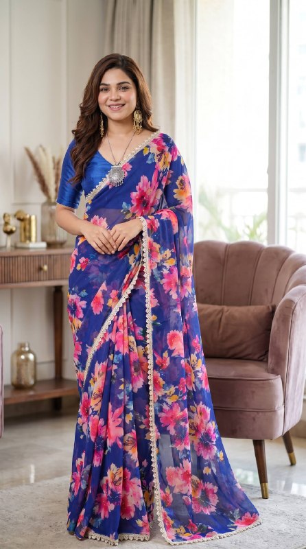 Premium designer Soft pure Georgette saree