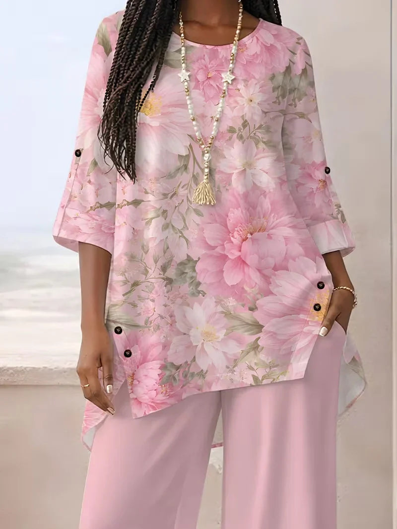 Regal Flower Top Women's Relaxed Fit