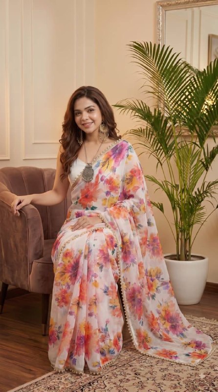 Premium designer Soft pure Georgette saree