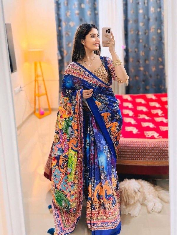 launching New Designer Soft Chinnon saree