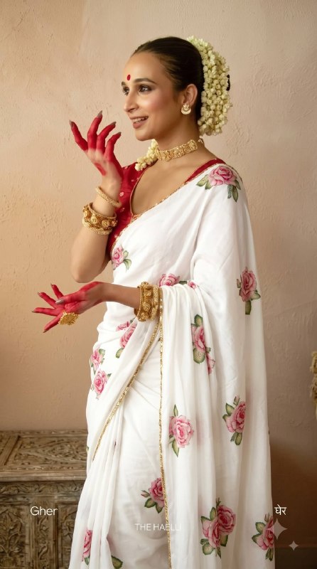 Premium designer Soft Chinon silk saree&nbsp;