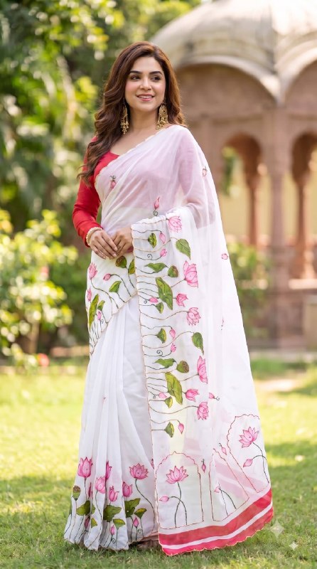 Premium designer Soft pure Georgette handwork sarees